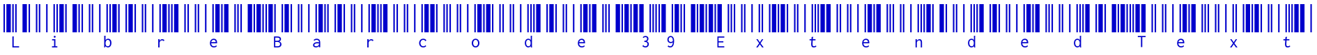 Libre Barcode 39 Extended Text шрифт